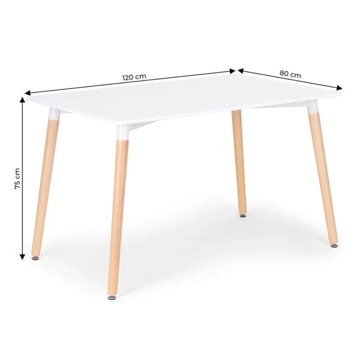 Nordic trpezarijski sto 120 × 80 cm