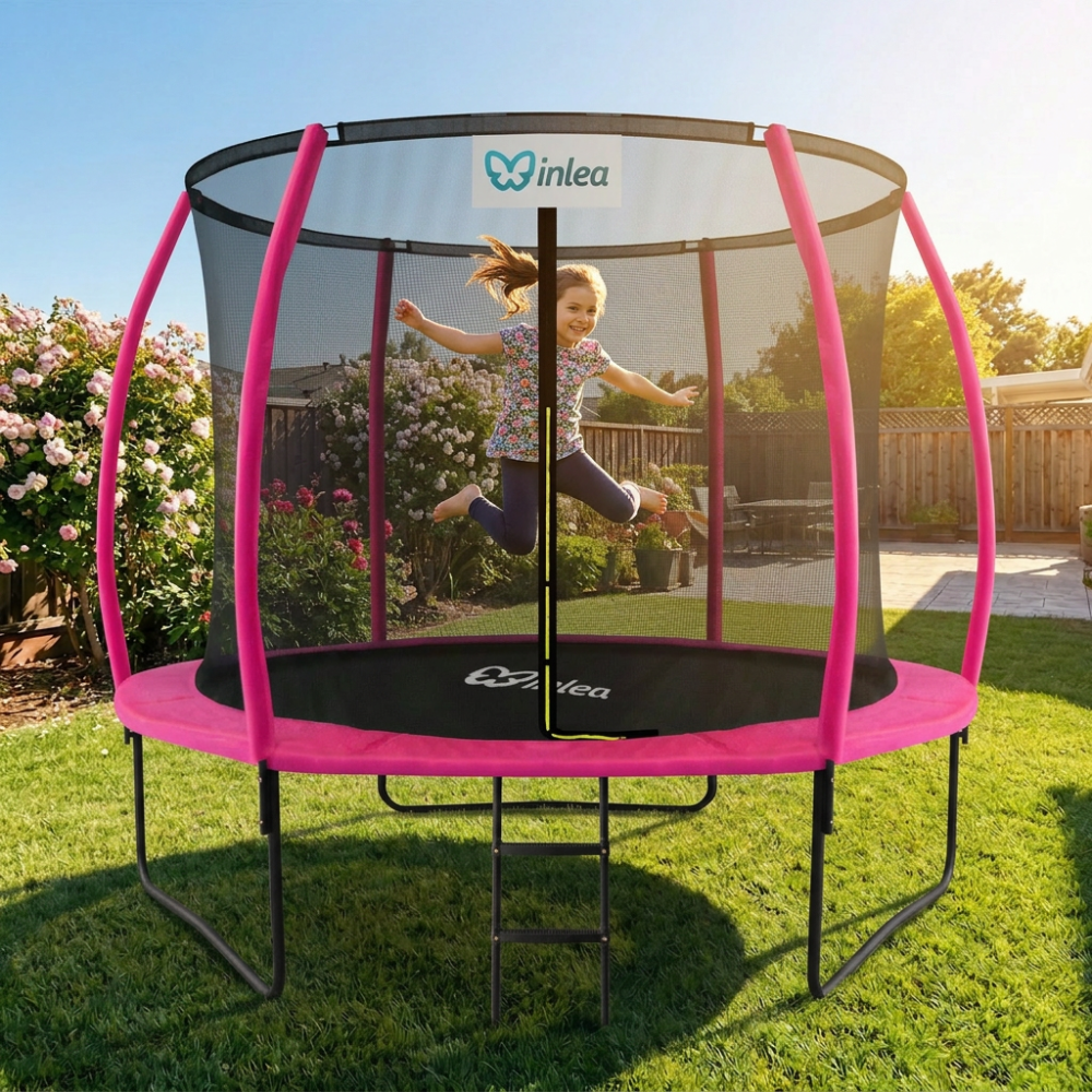 INLEA ULTIMATE Jump 305 cm sa unutrašnjom zaštitnom mrežom – Roze