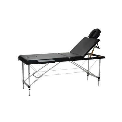 RELAX PRO aluminijumski rasklopivi masažni sto 180 × 60 cm – Crna