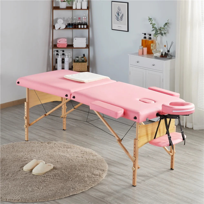 Premium drveni masažni sto 60 cm – Roze