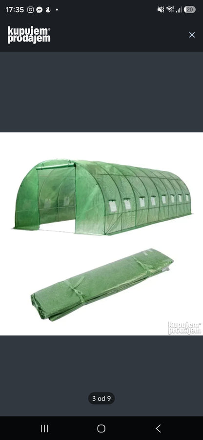 Plastenik 8 × 3 × 2 m