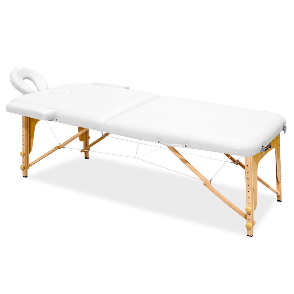 Premium drveni masažni sto 70 cm – Beli