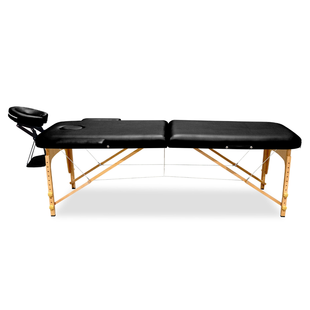 Premium drveni masažni sto 60 cm – Crna