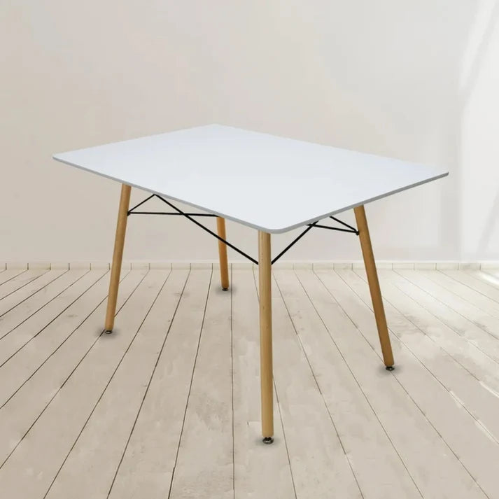 Skandi trpezarijski sto 120 × 80 cm – Crni / Beli