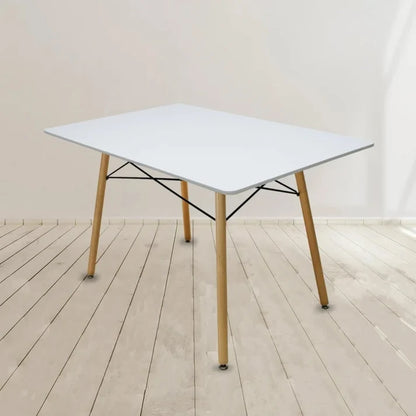 Skandi trpezarijski sto 120 × 80 cm – Crni / Beli