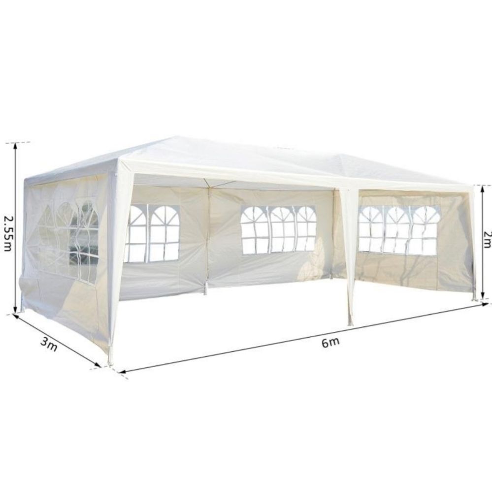 Baštenska tenda 6 × 3 m sa bočnim stranicama
