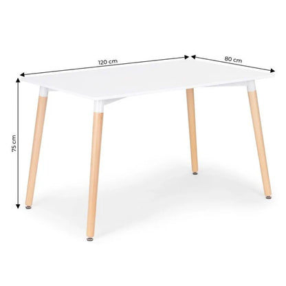 Nordic trpezarijski sto 120 × 80 cm