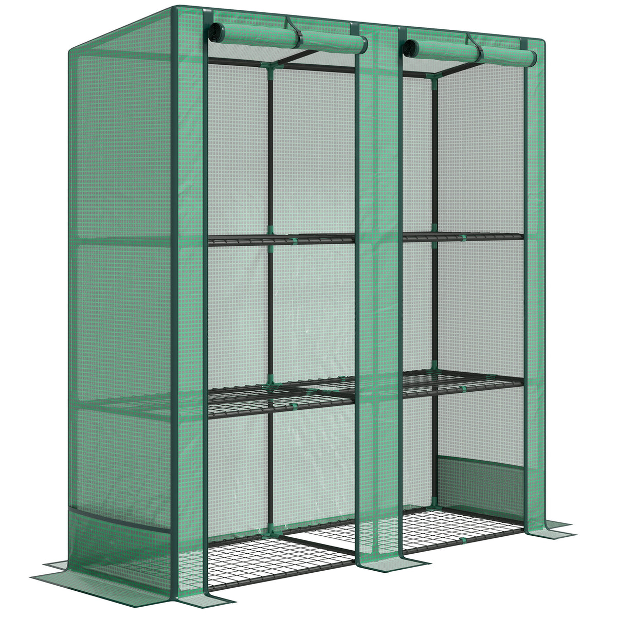 Aga baštenski plastenik sa policama 144 × 48 × 152 cm – zeleni