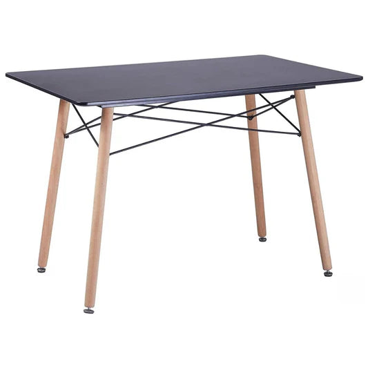 Skandi trpezarijski sto 120 × 80 cm – Crni / Beli