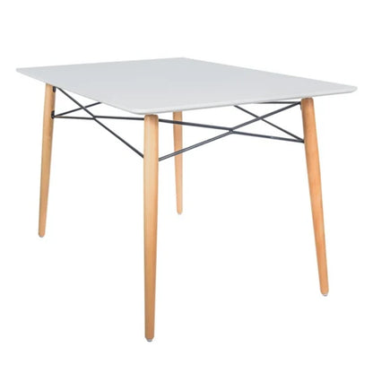 Skandi trpezarijski sto 120 × 80 cm – Crni / Beli