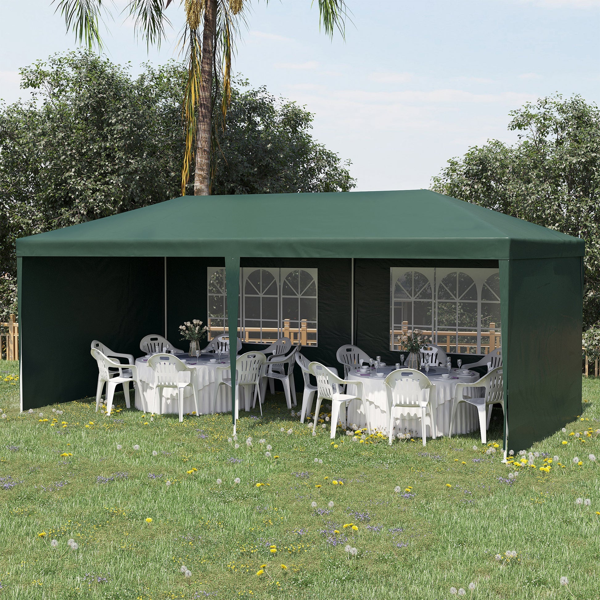 Baštenska tenda 6 × 3 m sa bočnim stranicama